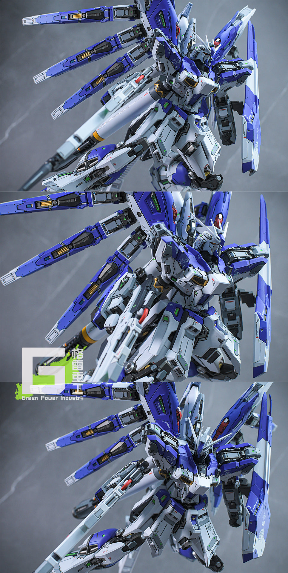 BANDAI RG RX-93-V2 HI-V(Nu) GUNDAM WITH FORTUNE MEOW STUDIO GK MODIFICATION VER.BLUE