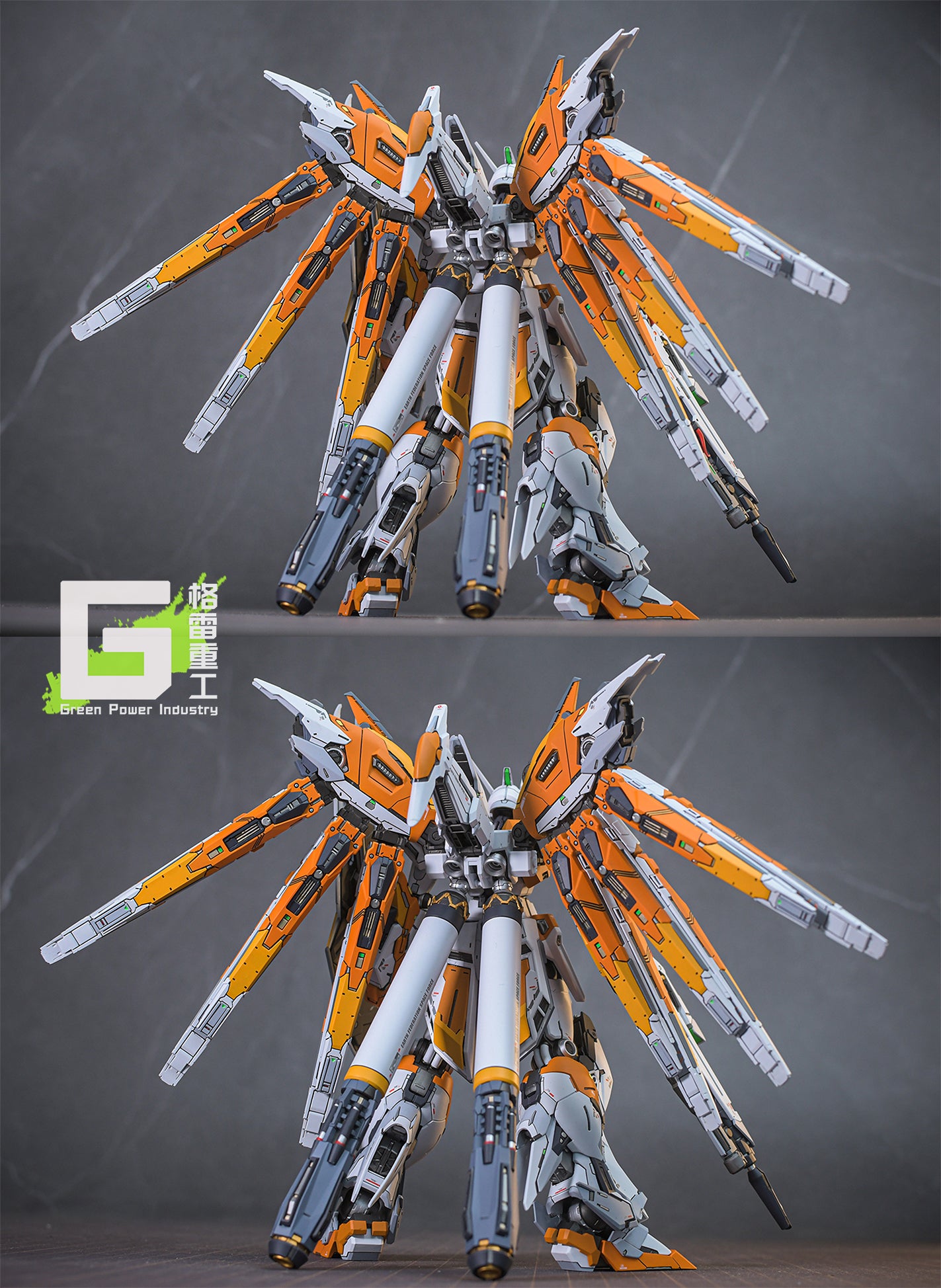 BANDAI RG RX-93-V2 HI-V(Nu) GUNDAM WITH FORTUNE MEOW STUDIO GK MODIFICATION VER.ORANGE