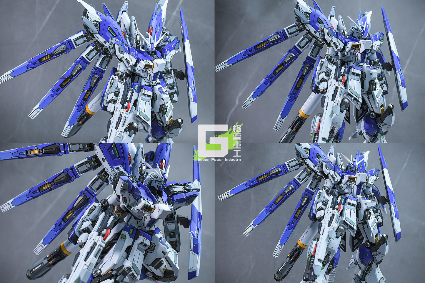 BANDAI RG RX-93-V2 HI-V(Nu) GUNDAM WITH FORTUNE MEOW STUDIO GK MODIFICATION VER.BLUE