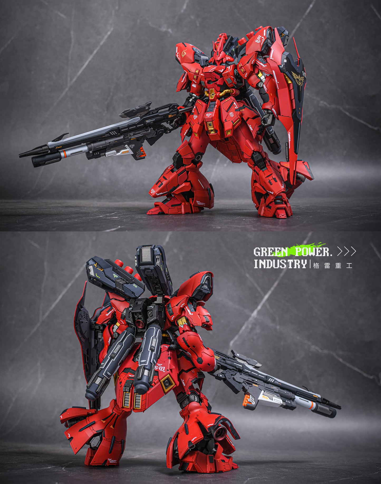 BANDAI RG MSN-04 SAZABI WITH THE51 STUDIO GK MODIFICATION