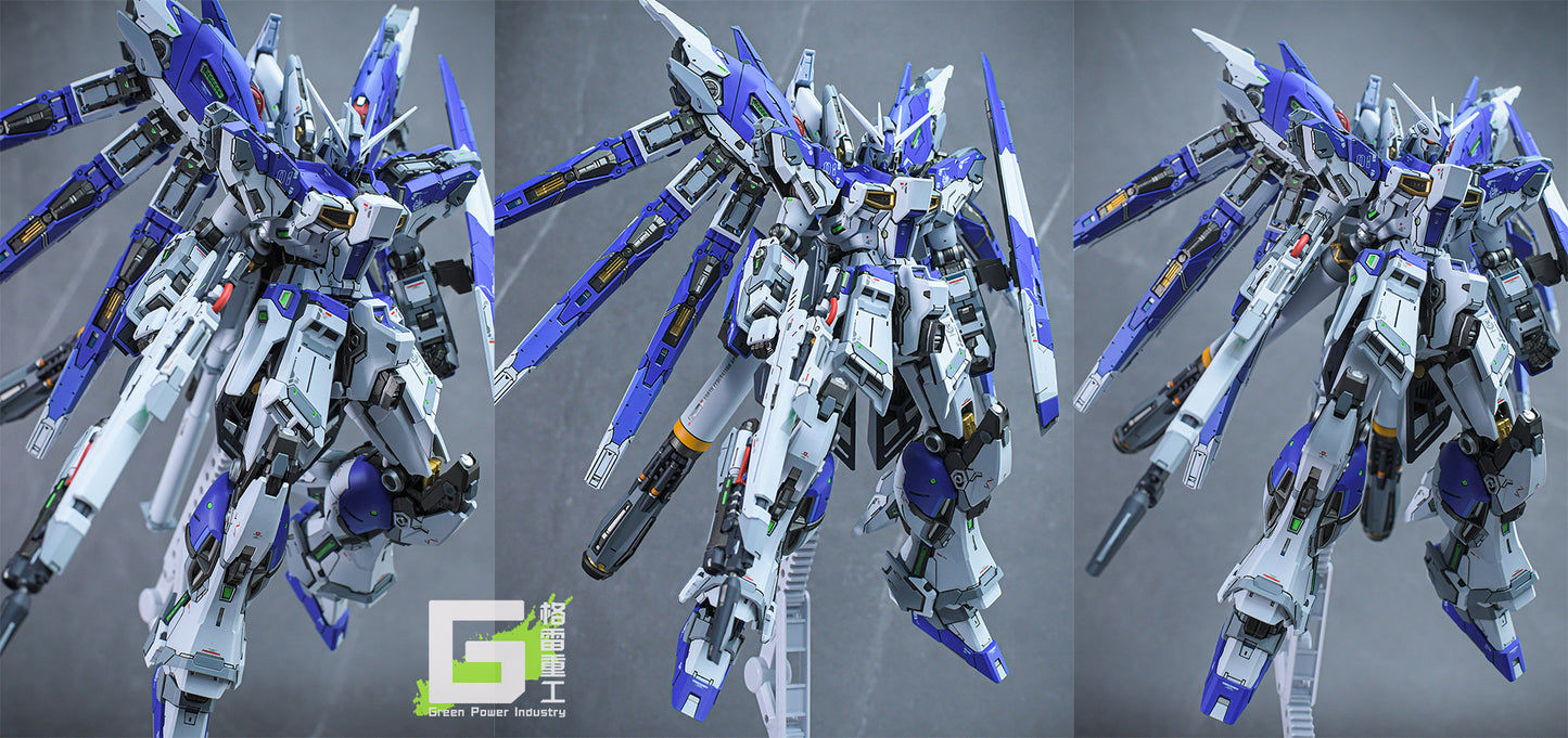 BANDAI RG RX-93-V2 HI-V(Nu) GUNDAM WITH FORTUNE MEOW STUDIO GK MODIFICATION VER.BLUE