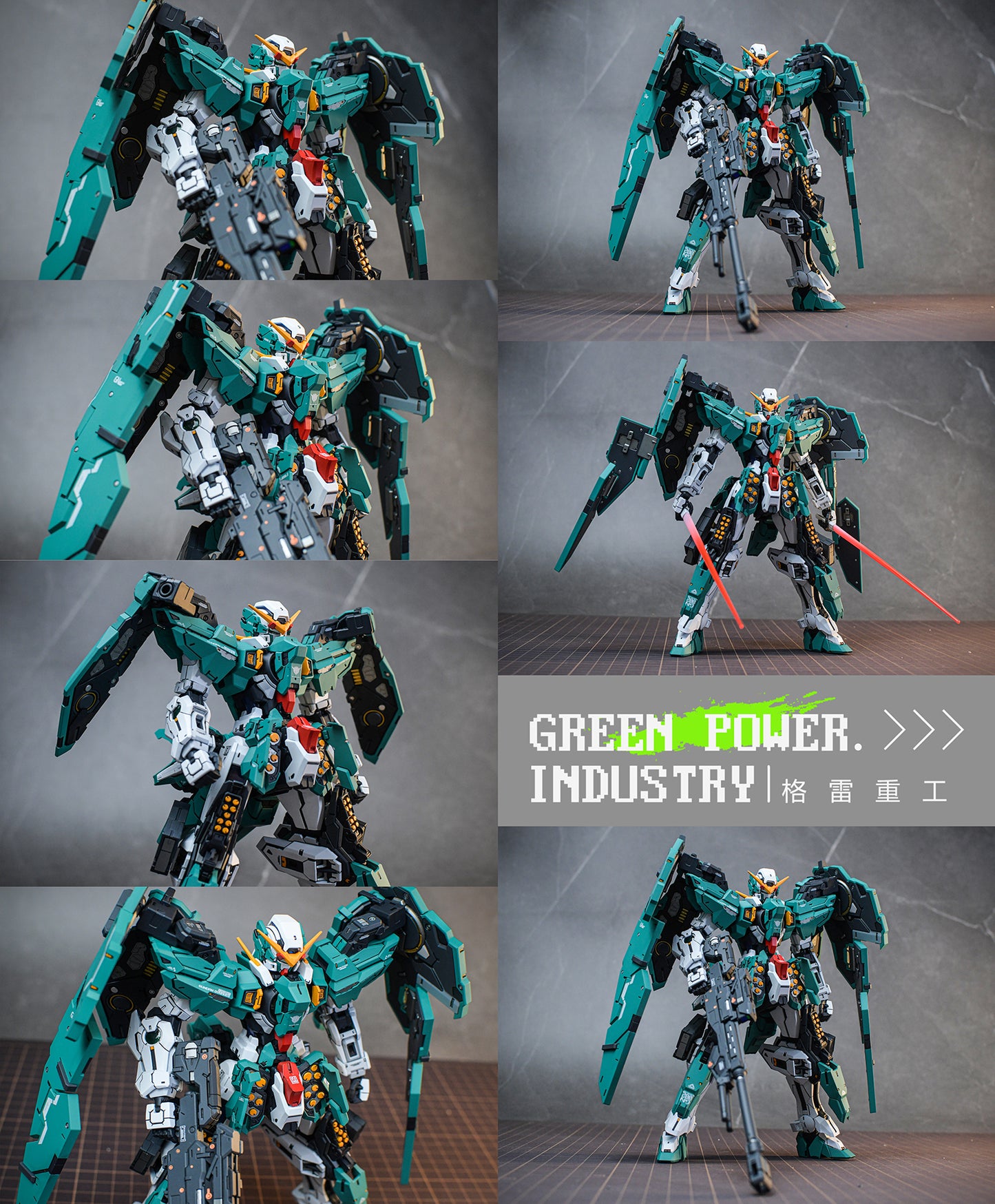 BANDAI MG GN-002 DYNAMES GUNDAM WITH FORTUNE MEOW STUDIO GK MODIFICATION