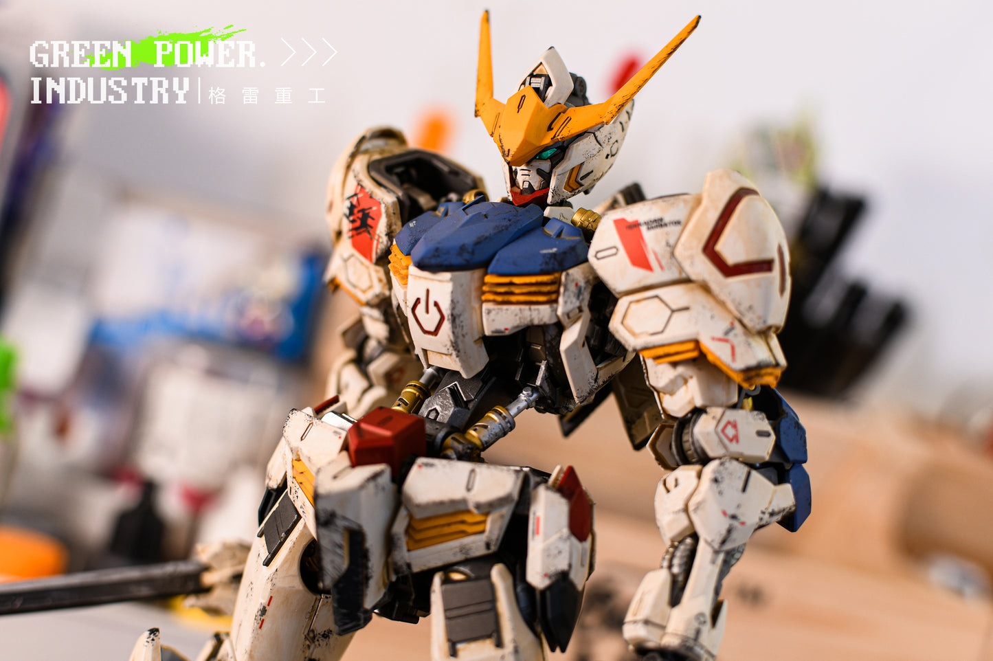 BANDAI MG ASW-G-08 BARBATOS GUNDAM BATTLE DAMAGE EFFECT
