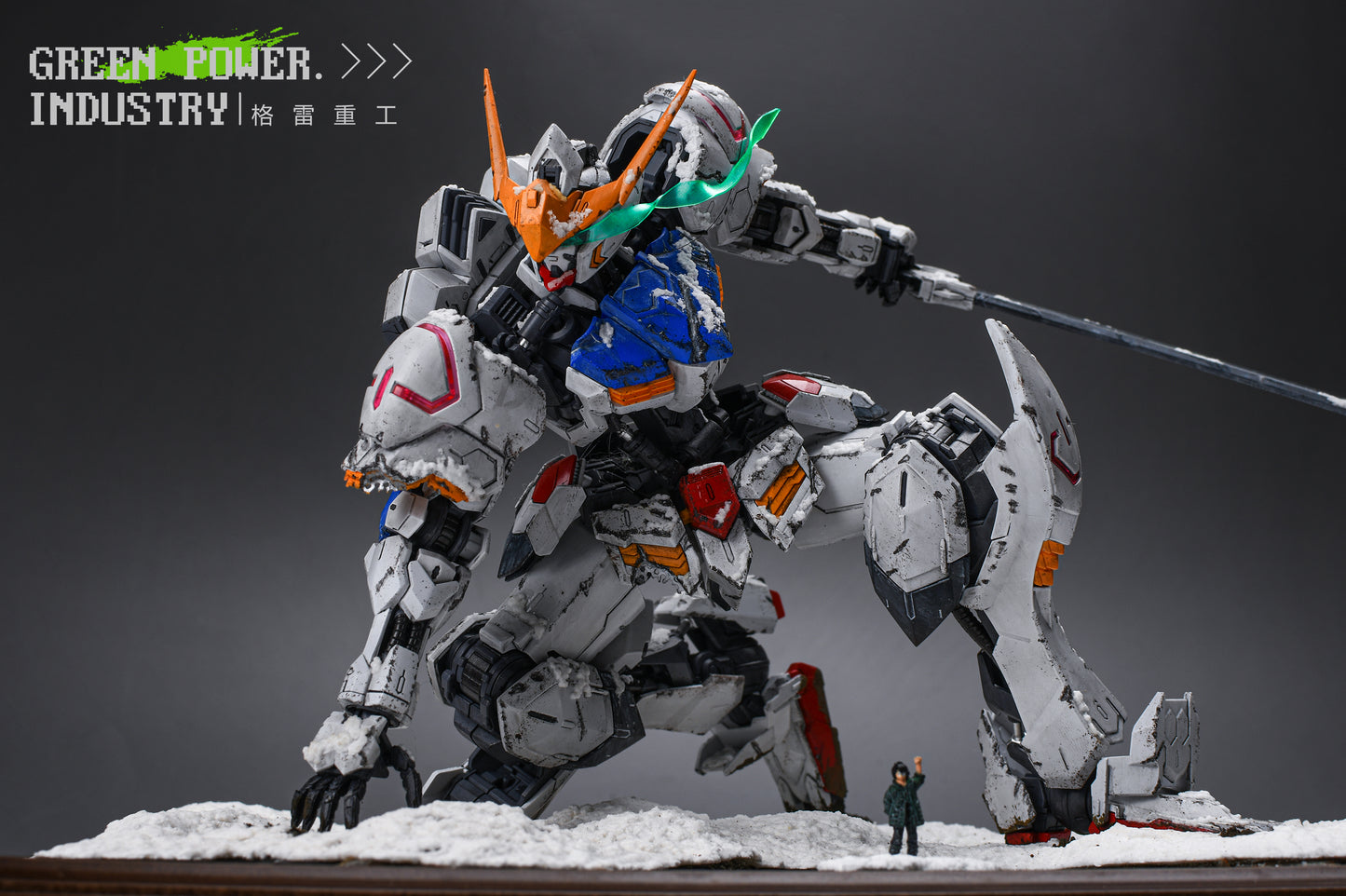 BANDAI MG BARBATOS GUNDAM SNOWSCAPE