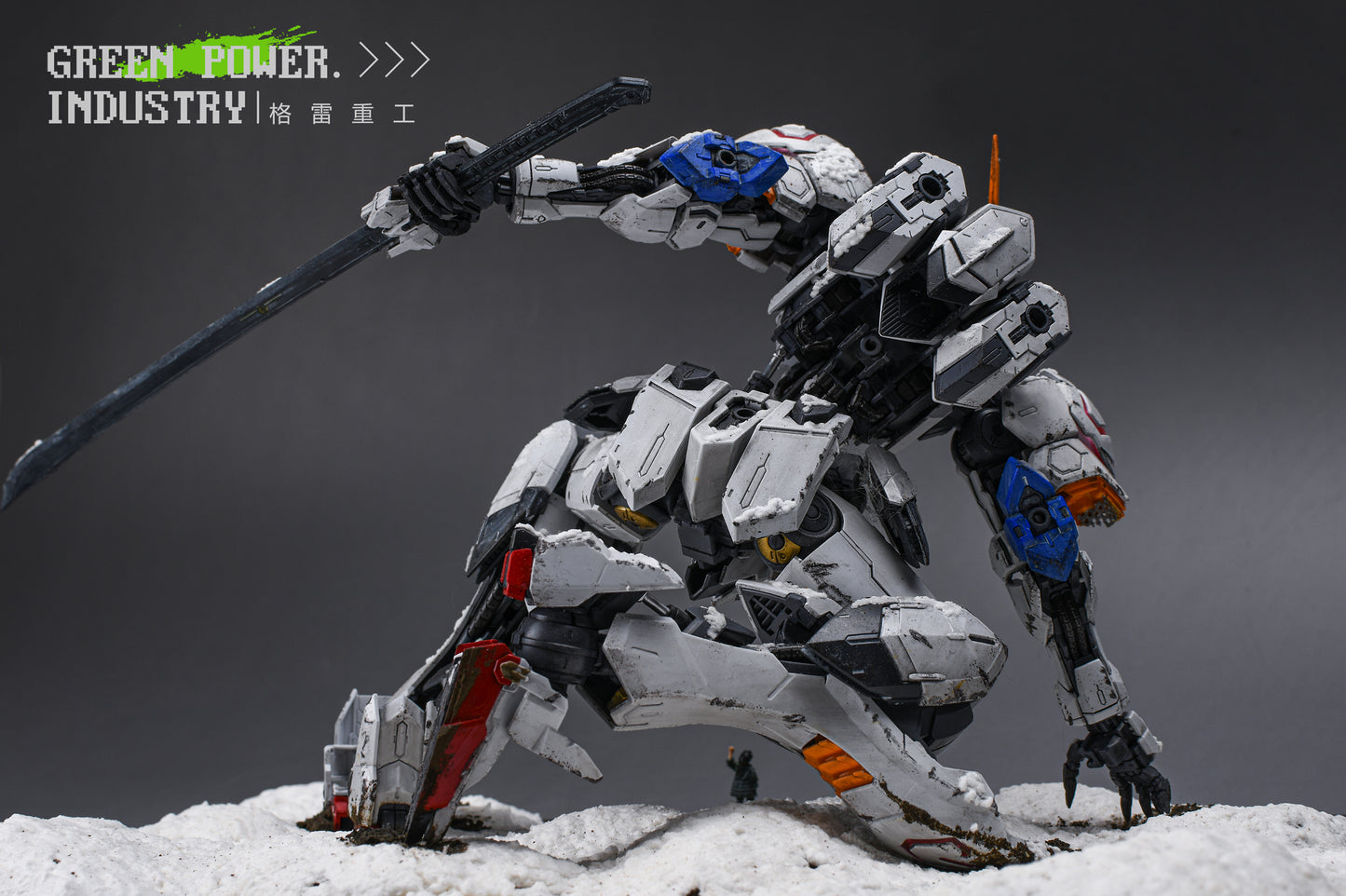 BANDAI MG BARBATOS GUNDAM SNOWSCAPE REPRODUCTION OF RAY STUDIO WORKS