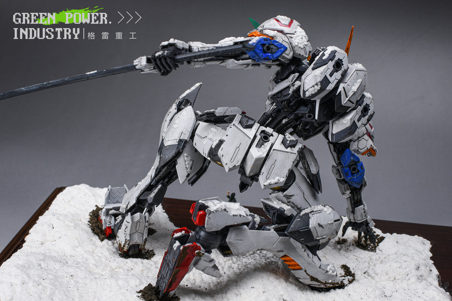 BANDAI MG BARBATOS GUNDAM SNOWSCAPE REPRODUCTION OF RAY STUDIO WORKS