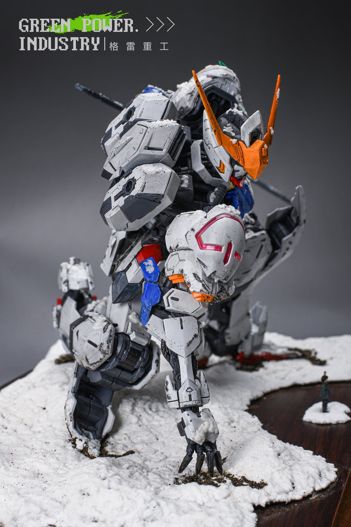 BANDAI MG BARBATOS GUNDAM SNOWSCAPE REPRODUCTION OF RAY STUDIO WORKS