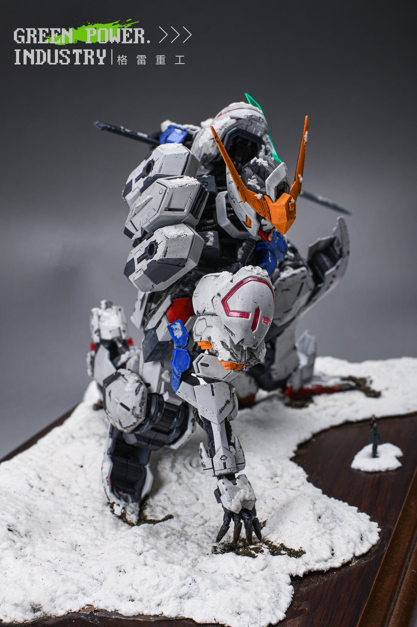 BANDAI MG BARBATOS GUNDAM SNOWSCAPE REPRODUCTION OF RAY STUDIO WORKS