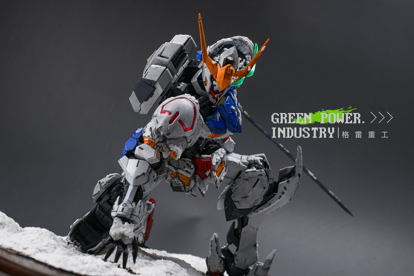 BANDAI MG BARBATOS GUNDAM SNOWSCAPE REPRODUCTION OF RAY STUDIO WORKS