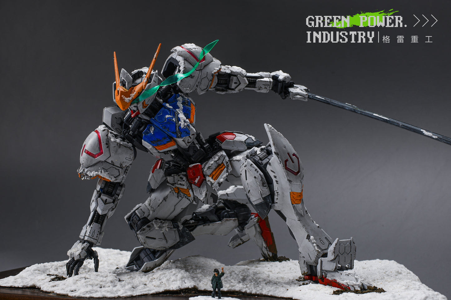 BANDAI MG BARBATOS GUNDAM SNOWSCAPE REPRODUCTION OF RAY STUDIO WORKS