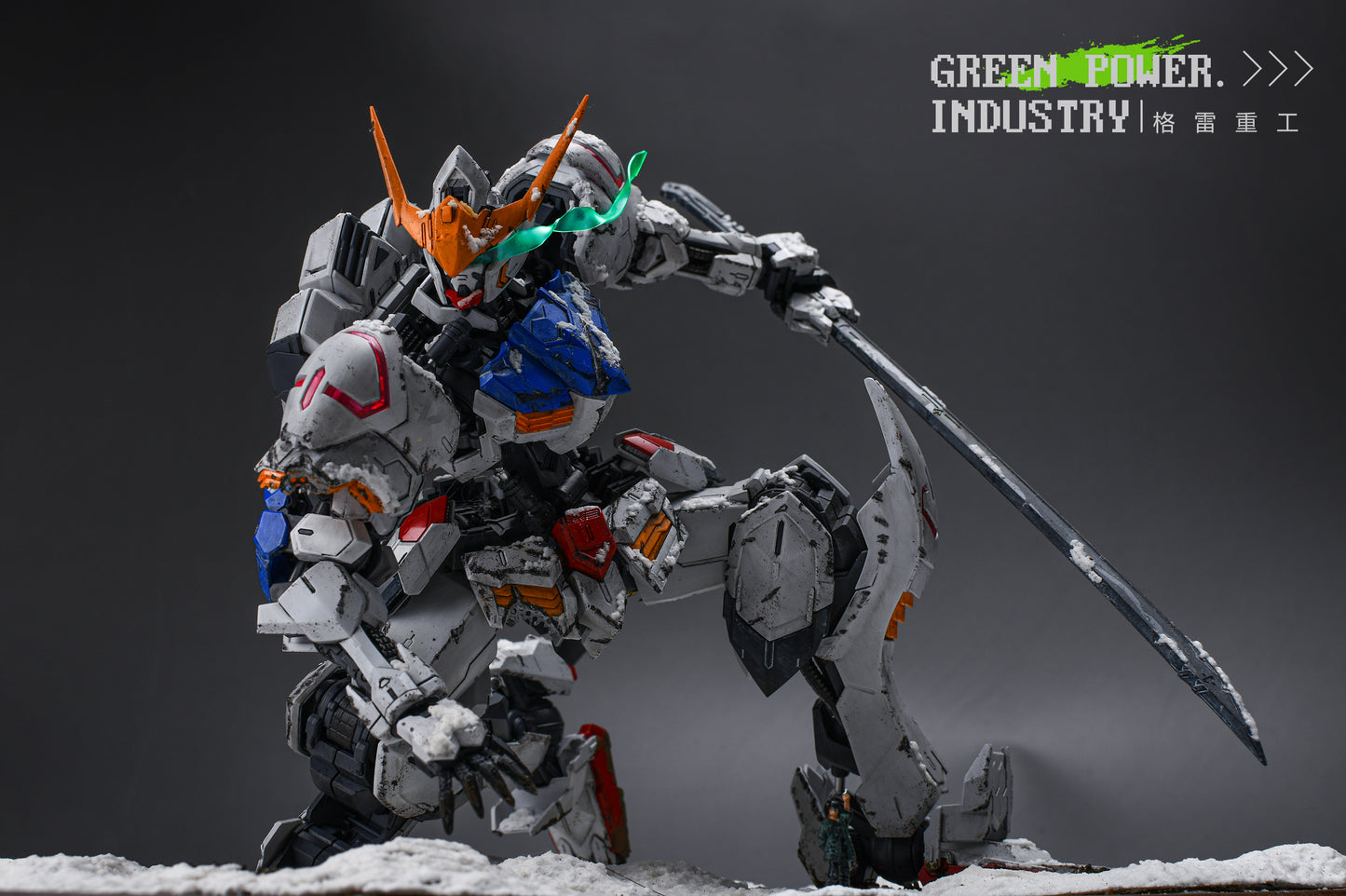 BANDAI MG BARBATOS GUNDAM SNOWSCAPE REPRODUCTION OF RAY STUDIO WORKS