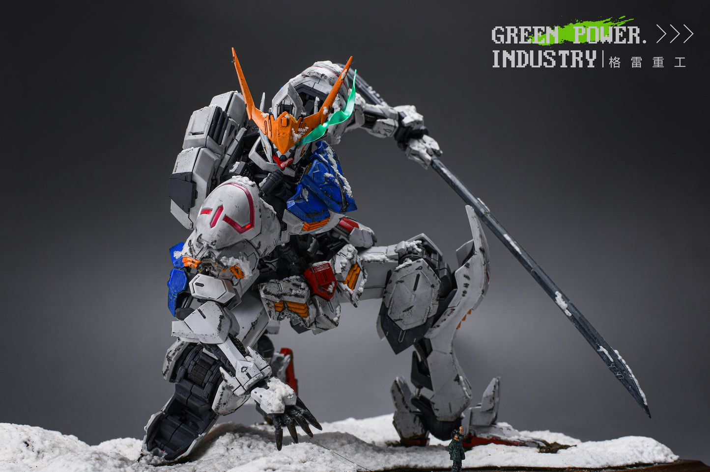 BANDAI MG BARBATOS GUNDAM SNOWSCAPE REPRODUCTION OF RAY STUDIO WORKS