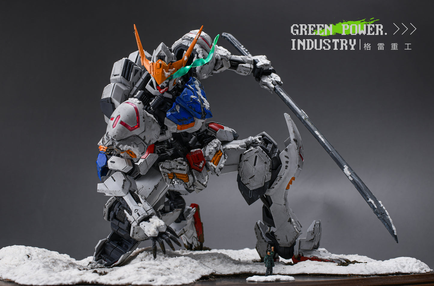 BANDAI MG BARBATOS GUNDAM SNOWSCAPE REPRODUCTION OF RAY STUDIO WORKS