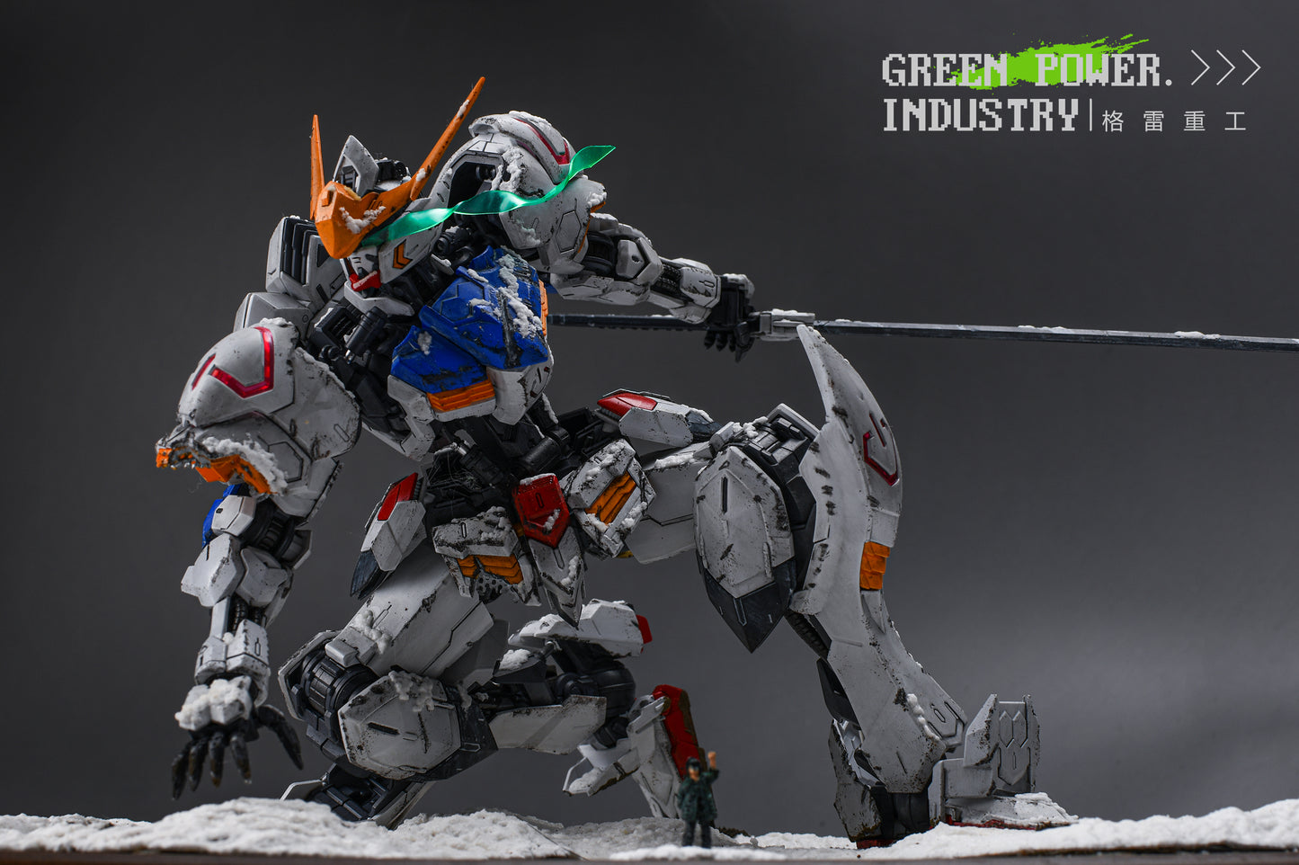 BANDAI MG BARBATOS GUNDAM SNOWSCAPE REPRODUCTION OF RAY STUDIO WORKS
