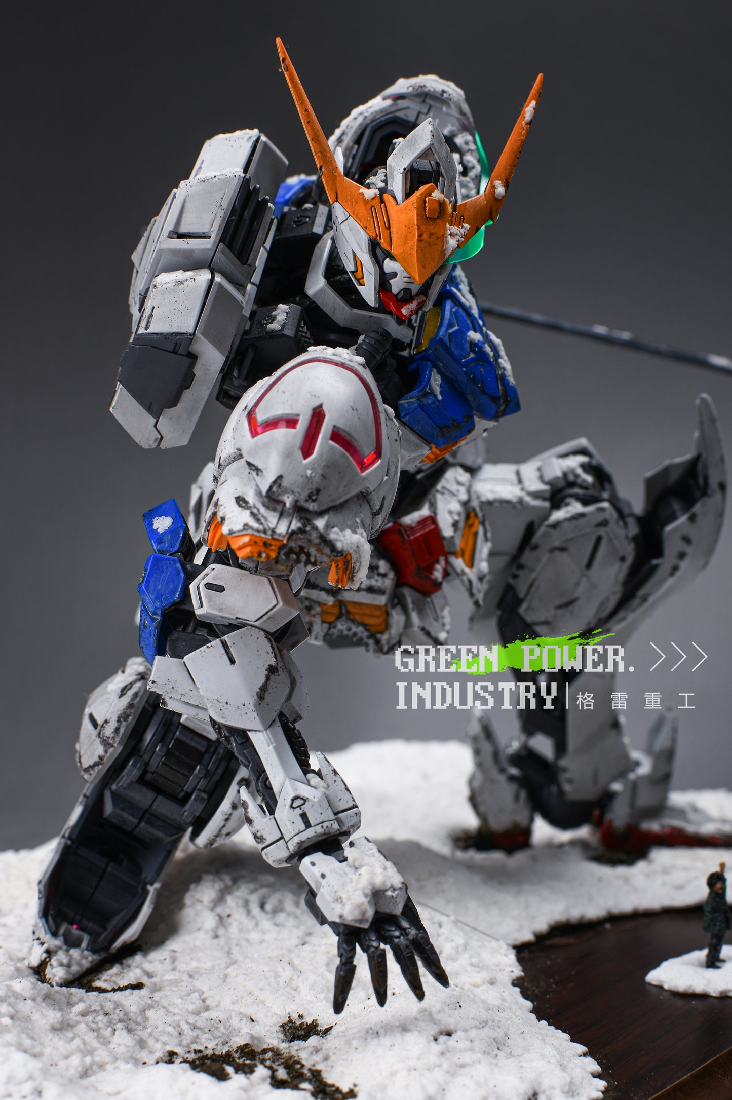 BANDAI MG BARBATOS GUNDAM SNOWSCAPE REPRODUCTION OF RAY STUDIO WORKS