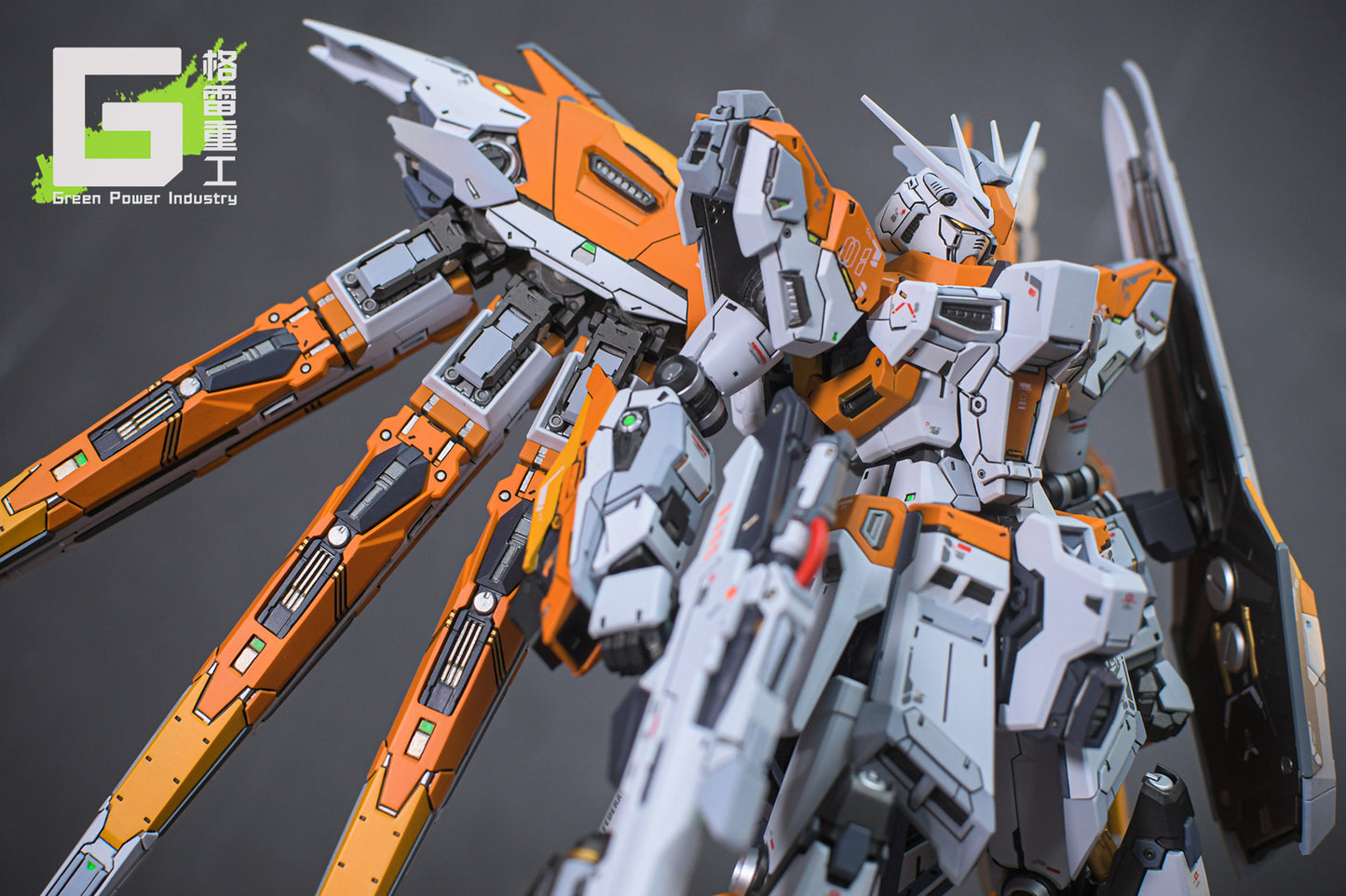 BANDAI RG RX-93-V2 HI-V(Nu) GUNDAM WITH FORTUNE MEOW STUDIO GK MODIFICATION VER.ORANGE