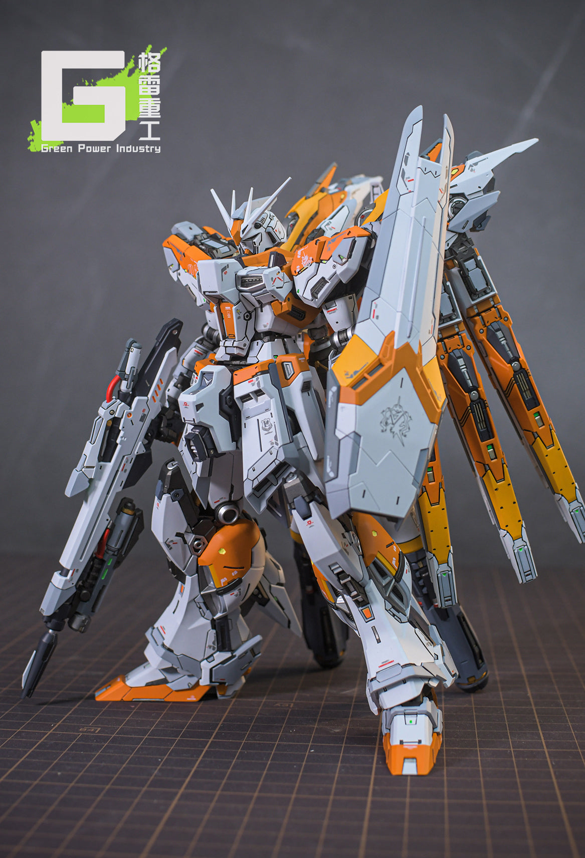 BANDAI RG RX-93-V2 HI-V(Nu) GUNDAM WITH FORTUNE MEOW STUDIO GK MODIFICATION VER.ORANGE