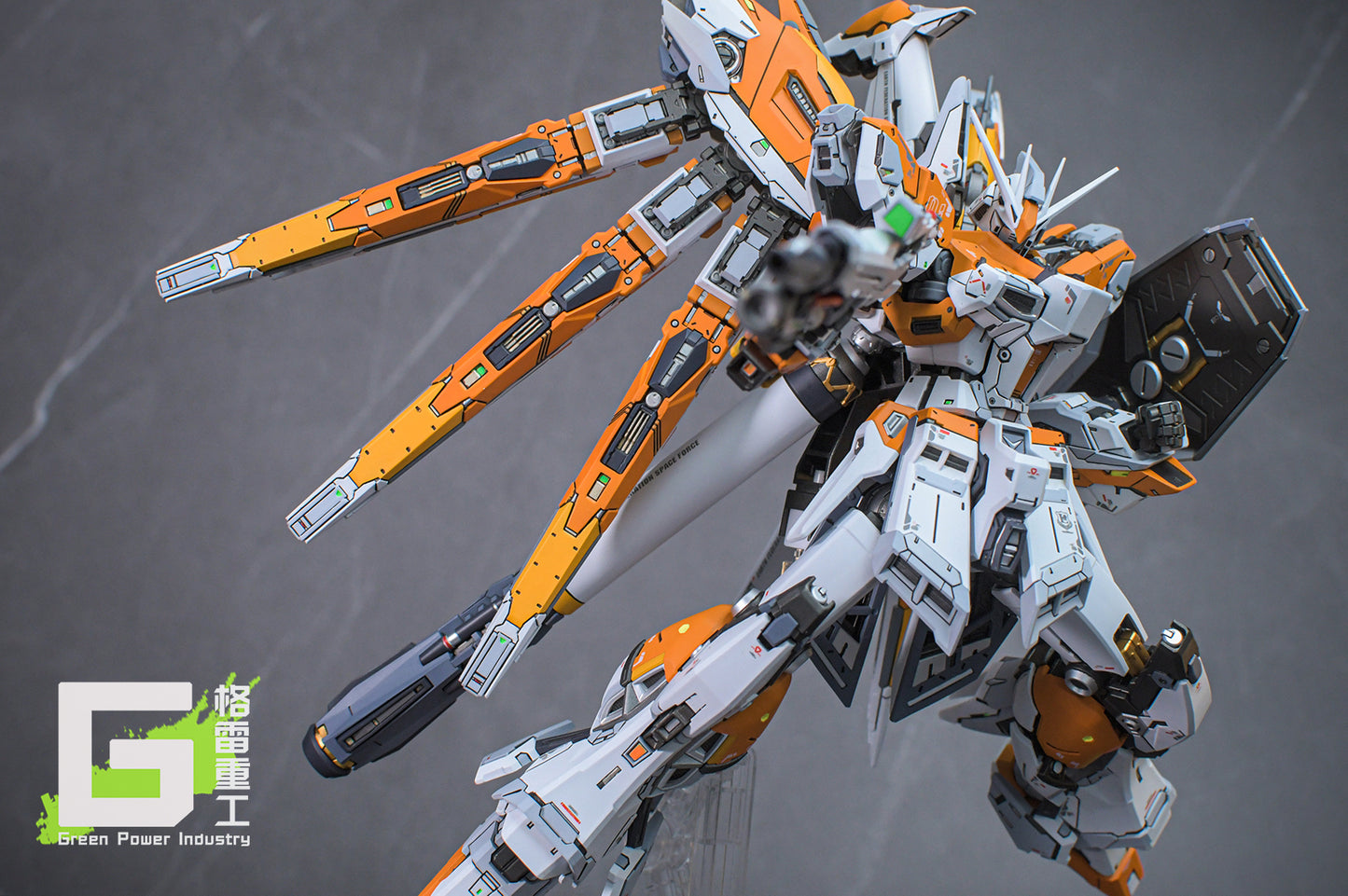 BANDAI RG RX-93-V2 HI-V(Nu) GUNDAM WITH FORTUNE MEOW STUDIO GK MODIFICATION VER.ORANGE