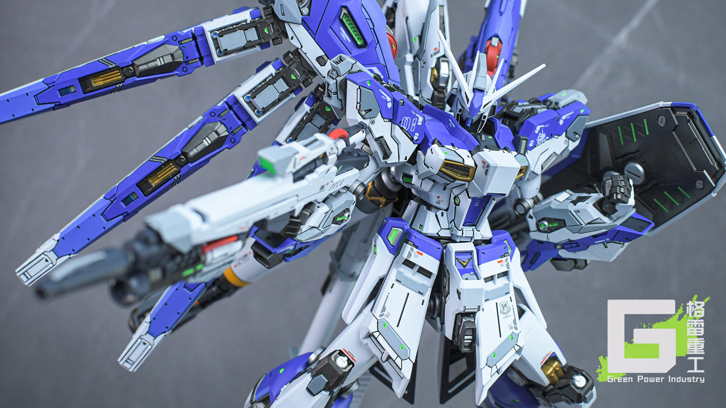 BANDAI RG RX-93-V2 HI-V(Nu) GUNDAM WITH FORTUNE MEOW STUDIO GK MODIFICATION VER.BLUE