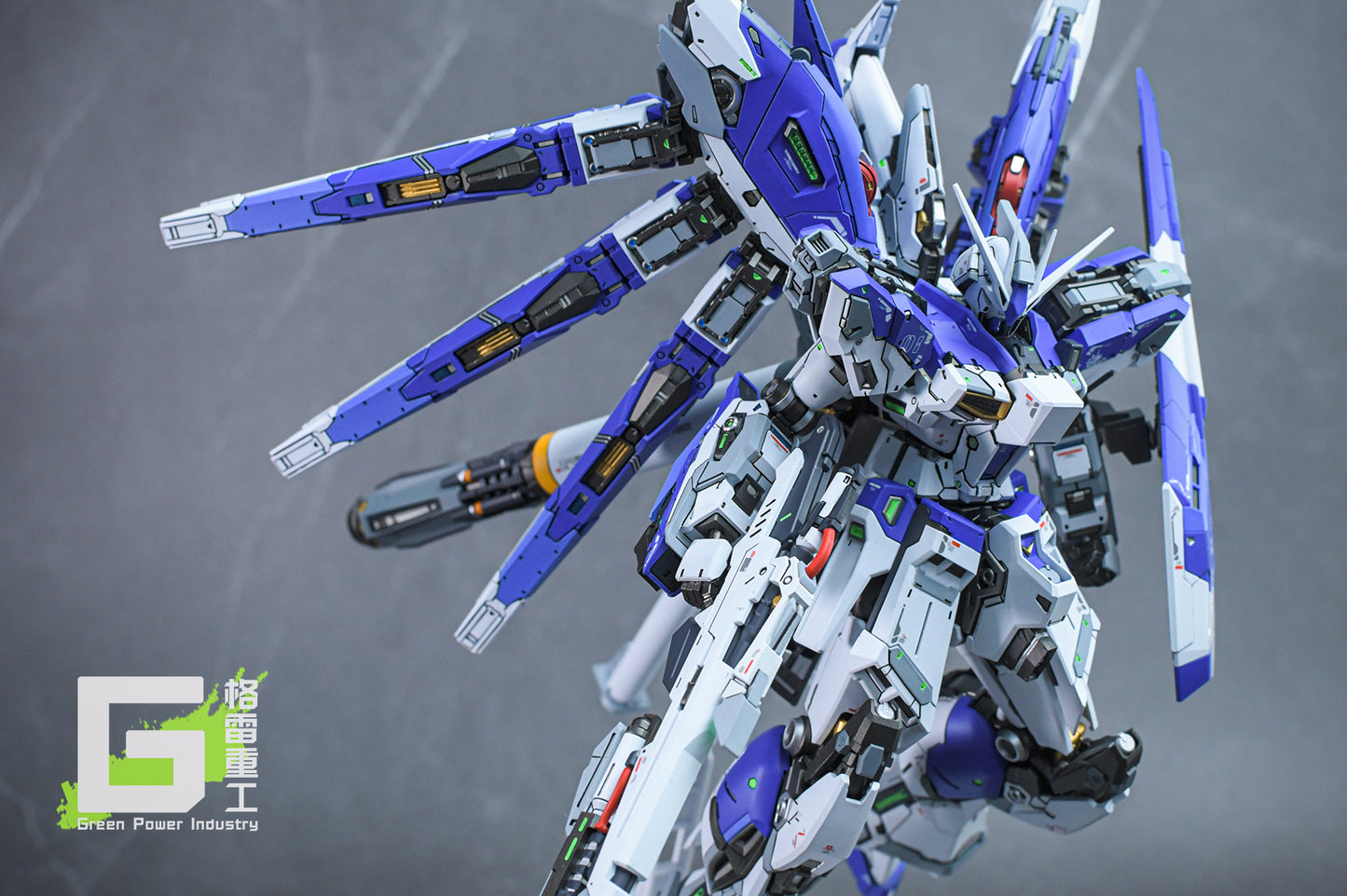 BANDAI RG RX-93-V2 HI-V(Nu) GUNDAM WITH FORTUNE MEOW STUDIO GK MODIFICATION VER.BLUE