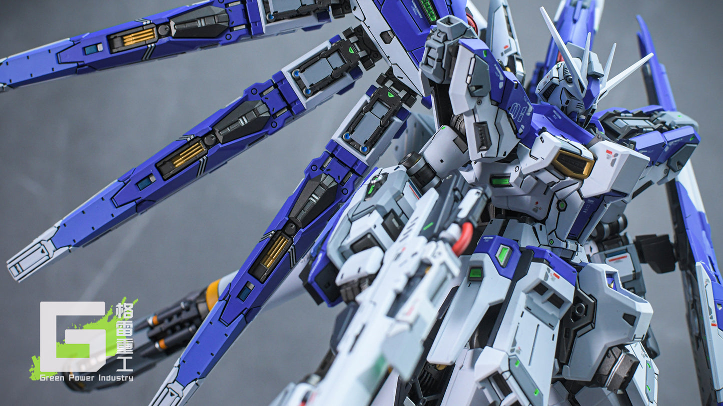 BANDAI RG RX-93-V2 HI-V(Nu) GUNDAM WITH FORTUNE MEOW STUDIO GK MODIFICATION VER.BLUE