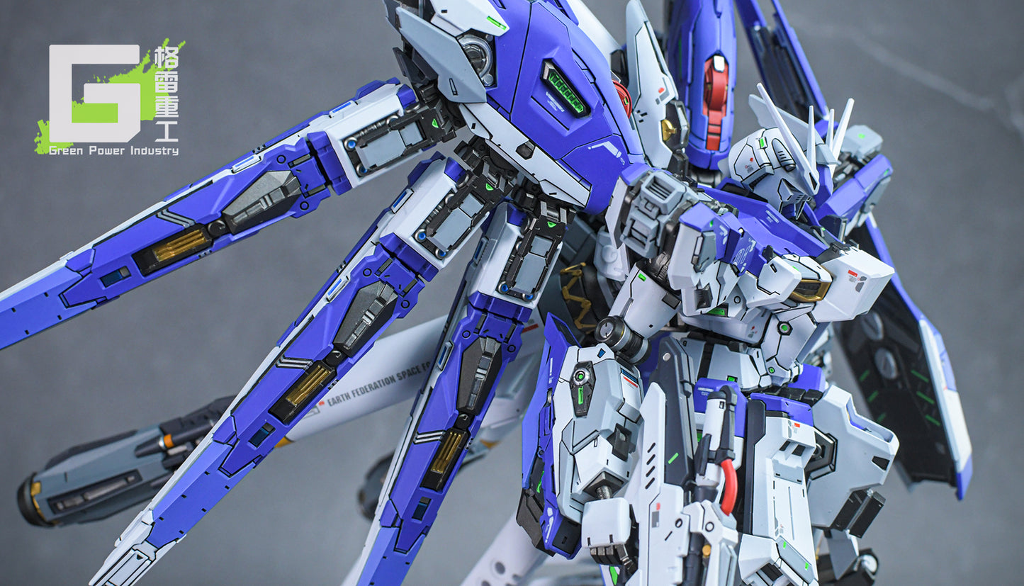BANDAI RG RX-93-V2 HI-V(Nu) GUNDAM WITH FORTUNE MEOW STUDIO GK MODIFICATION VER.BLUE