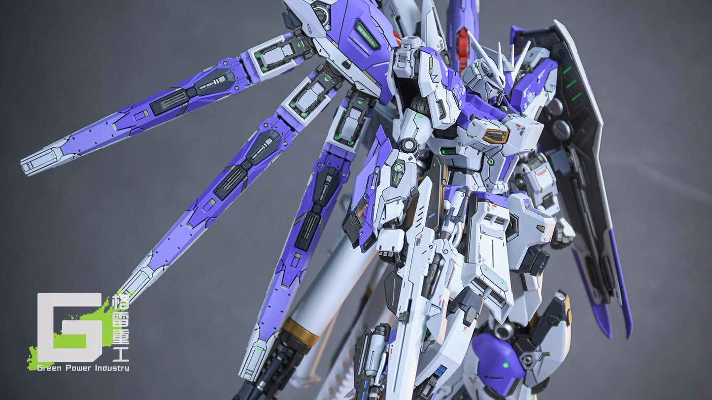 BANDAI RG RX-93-V2(Nu) GUNDAM WITH FORTUNE MEOW STUDIO GK MODIFICATION VER.VIOLET