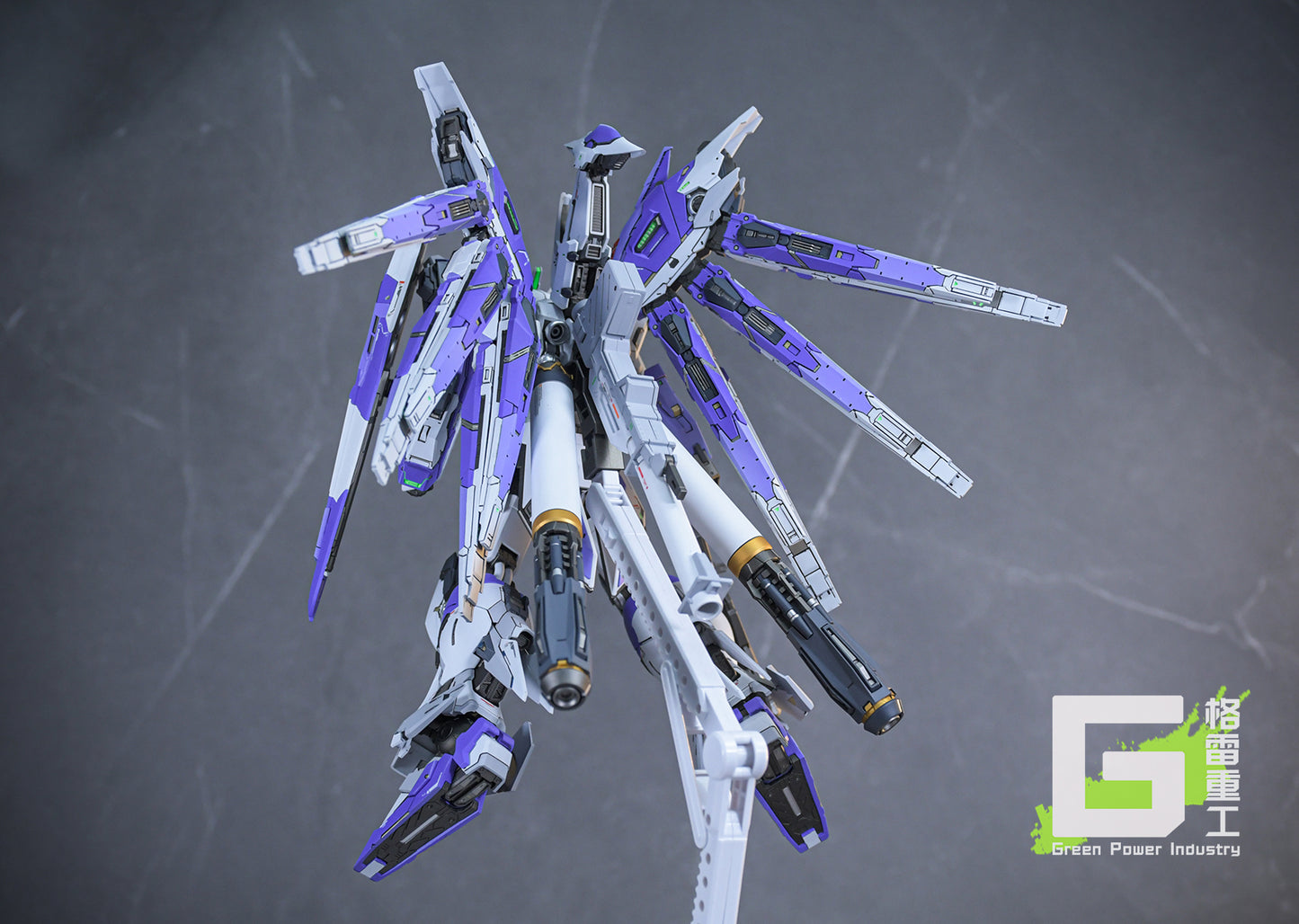 BANDAI RG RX-93-V2 HI-V(Nu) GUNDAM WITH FORTUNE MEOW STUDIO GK MODIFICATION VER.VIOLET