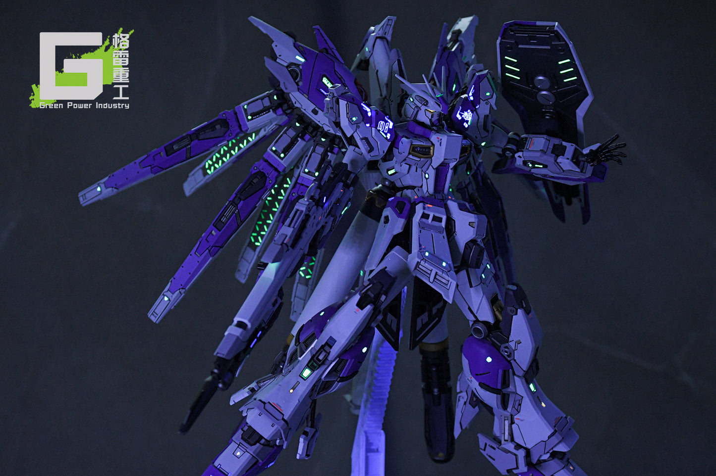 BANDAI RG RX-93-V2 HI-V(Nu) GUNDAM WITH FORTUNE MEOW STUDIO GK MODIFICATION VER.VIOLET