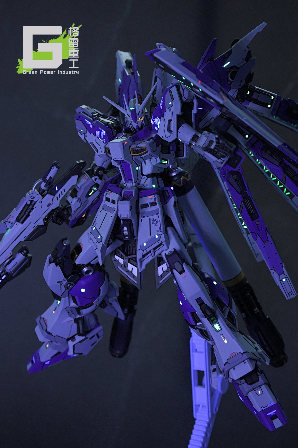 BANDAI RG RX-93-V2 HI-V(Nu) GUNDAM WITH FORTUNE MEOW STUDIO GK MODIFICATION VER.VIOLET