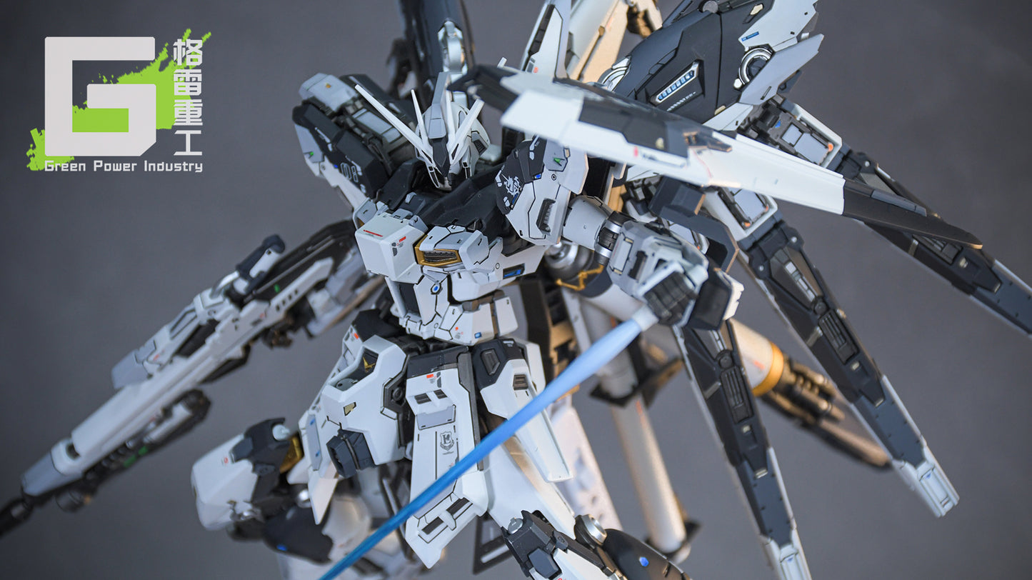 BANDAI RG RX-93-V2 HI-V(Nu) GUNDAM WITH FORTUNE MEOW STUDIO GK MODIFICATION VER.BLACK