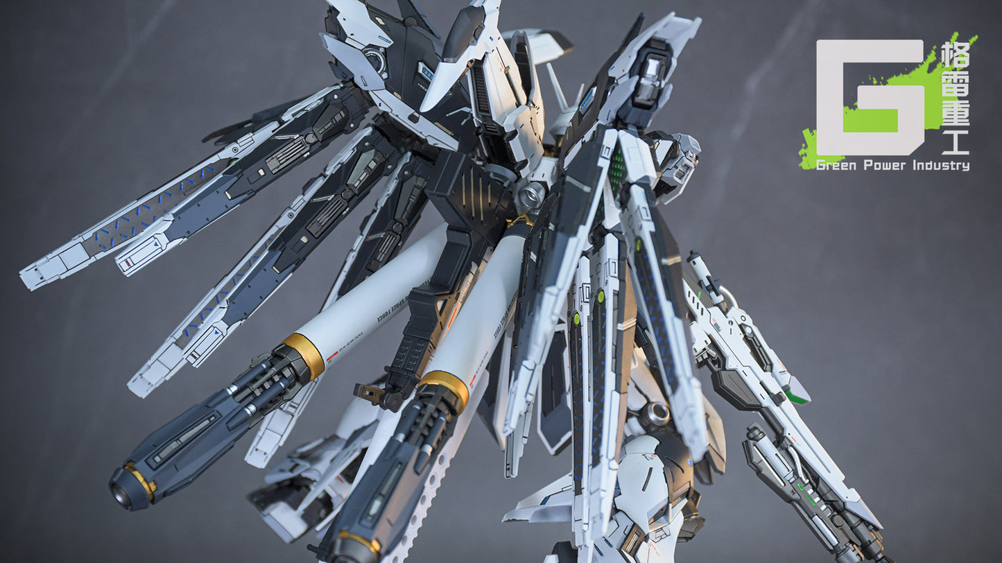 BANDAI RG RX-93-V2 HI-V(Nu) GUNDAM WITH FORTUNE MEOW STUDIO GK MODIFICATION VER.BLACK