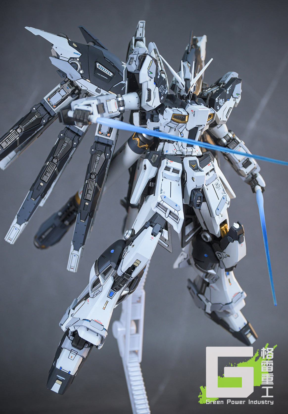 BANDAI RG RX-93-V2 HI-V(Nu) GUNDAM WITH FORTUNE MEOW STUDIO GK MODIFICATION VER.BLACK