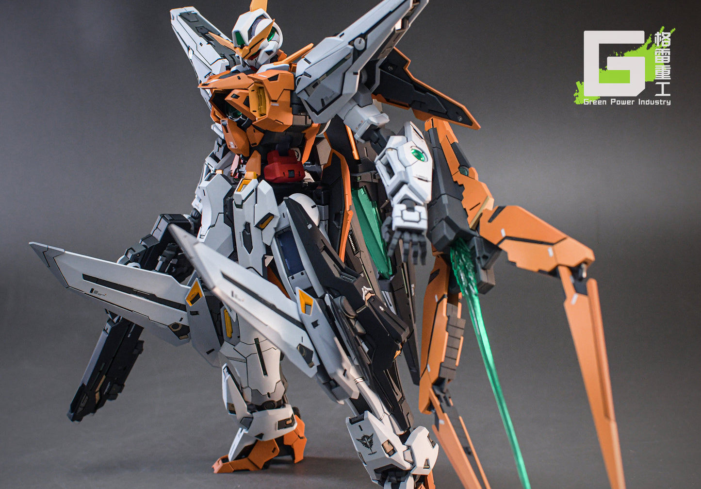 BANDAI MG GN-003 KYRIOS GUNDAM WITH FORTUNE MEOW STUDIO GK MODIFICATION