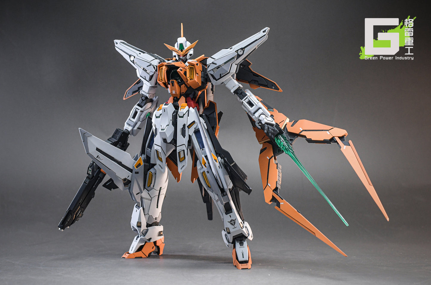 BANDAI MG GN-003 KYRIOS GUNDAM WITH FORTUNE MEOW STUDIO GK MODIFICATION